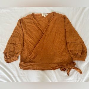 100% Cotton Wrap Top Fashion on Earth NWOT